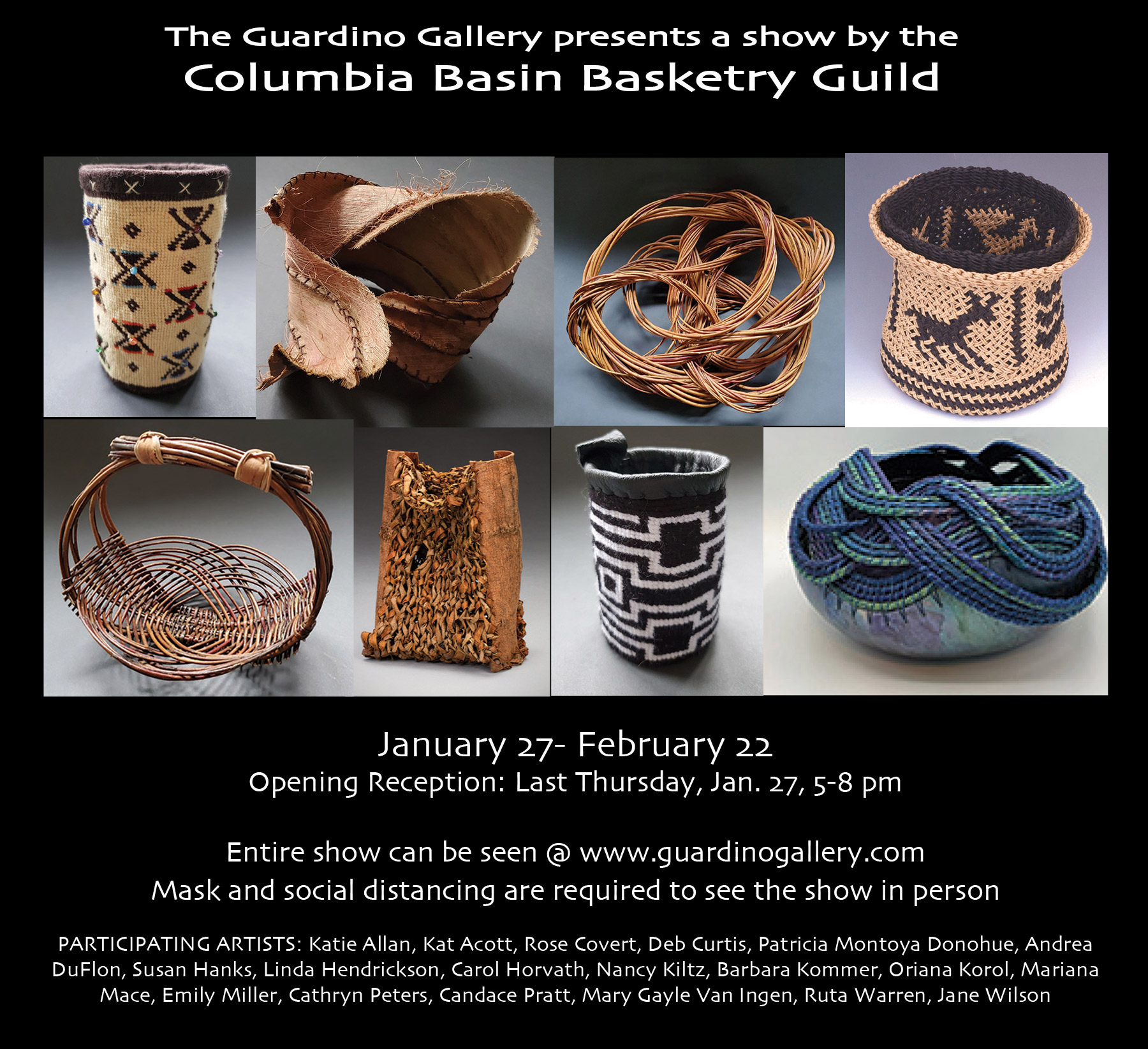The Guardino Gallery Presents a Show by the Columbia Basin Basketry Guild